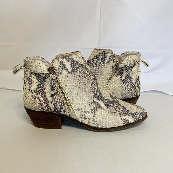 Vince Camuto Suede Snakeskin Booties Size 7 - Picture 3 of 9